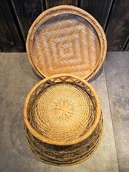 Amazon.co.jp: 竹編籠飯器朝茶事竹飯器直径24.0㎝夏用飯器懐石竹